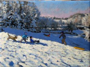 Youlgreave、ダービーシャーの近くのそり 作： Andrew Macara